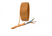 Кабель информационный F/UTP категория 5е 4x2x24AWG(0,50мм) 305м (медь) нг(А)-HF solid оранжевый ЭРА