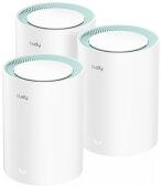Wi-Fi Mesh-система/ AC1200 Wi-Fi Gigabit Mesh Solution 3-Pack, Chipset MT7621DA+MT7613B+MT7603, Dual-Band, 867Mbps at 5GHz + 300Mbps at 2.4GHz, 802.11ac/a/b/g/n, 2 Gigabit Ethernet Ports, 4 internal antennas, MU-MIMO, DDNS, Zerotier/Wireguard/OpenVPN/IPSe