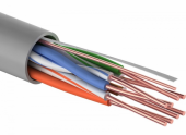 Кабель информационный U/UTP категория 5е 4х2х24AWG(0,50мм) 100м CCA (омедненка) PVC solid серый PROCONNECT(01-0043-3-100)