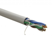 Кабель информационный U/UTP категория 5е 4х2х24AWG(0,48мм) 305м (медь) PVC нг(А)-LS solid серый WRLine