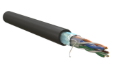 Кабель информационный F/UTP категория 5е 4х2х24AWG(0,50мм) 305м (медь) PE OUTDOOR solid черный WRLine