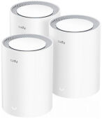 Wi-Fi Mesh-система/ AX3000 Wi-Fi 6 Mesh 2.5G Solution 3-Pack, Dual-Band, Chipset MT7981BA+MT7976CN+RTL8221B, 802.11ax/ac/a/b/g/n, 2402Mbps at 5GHz + 574Mbps at 2.4GHz, 2.5G WAN+GE LAN, 5 internal antennas, MU-MIMO, DDNS, Zerotier/Wireguard/OpenVPN/IPS