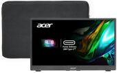 Монитор/ ACER PM181QAbmiux 17,3'', ZeroFrame, UltraThin Black, 16:9, IPS, 1920x1080, 7ms, 250cd, 60Hz, 1xMiniHDMI + 1xType-C(15W) + SPK + Audio Out, Speakers 0.5Wx2,