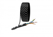 Кабель информационный U/UTP категория 5е 4x2x24AWG(0,50мм) 305м CCA (омедненка) PE OUTDOOR SIMPLE solid черный ЭРА