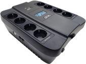 ИБП SPD-750U LCD, линейно-интерактивный, цифровой дисплей, 750 ВA, 450 Вт, 4 евророзетки с резервным питанием, 4 евророзетки с фильтрацией, USB, защита RJ45/RJ11, батарея свинцово-кислотная 12В 9Ач, ШхГхВ 285х232х103мм, 7.4 кг/ UPS SPD-750U LCD, line-in
