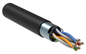 Кабель информационный F/UTP категория 5е 4х2х24AWG(0,51мм) 305м (медь) LDPE OUTDOOR solid черный ITK