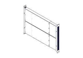 Longitudinal cable channel for cabinets of the Uniprom series, 1U, black