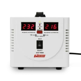Стабилизатор POWERMAN AVS 1000D, ступенчатый регулятор, цифровые индикаторы уровней напряжения,...