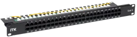 1U телефонная патч-панель кат. 3 50 порт. RJ45 (Dual)