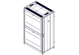 Systeme Electric mounting cabinet, Uniprom series, 42U-750/1200, 4pcs