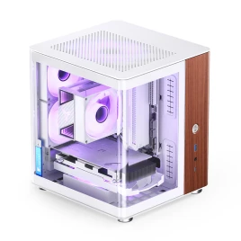 Корпус без блока питания/ Case JONSBO TK-0 White, Desktop SFF, TG, no