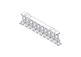 Horizontal cable organizer Systeme Electric, Excelente series, 1U, pla