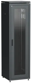Шкаф сетевой 19" LINEA N 47U 600х800 мм стеклянная передняя дверь, зад