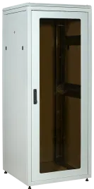 ITK LINEA N 28U 800х800мм стекл. пер. дв. задн. металл. сер.