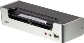 Переключатель, электрон., KVM+Audio+USB 2.0,  1 user USB+HDMI =>  2 cp