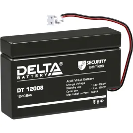 Батарея DELTA серия DT, DT 12008 (T13), напряжение 12В, емкость 0.8Ач