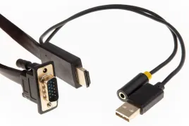 Telecom HDMI (m),USB 2.0 Type-AM,mini jack 3.5 mm (f) to VGA (m)
