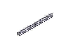 Systeme Electric vertical cable manager, Excelente series, plastic fin