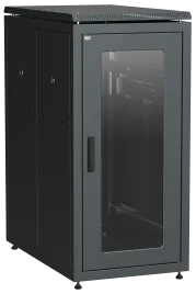 ITK LINEA N 24U 800х1000мм стекл. пер. дв. задн. перф. чер.