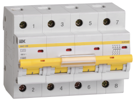 KARAT Авт. выкл. ВА47-100 4P D 20А 10кА IEK