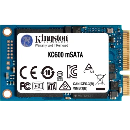 Твердотельный накопитель/ Kingston SSD KC600, 1024GB, mSATA, SATA3, 3D