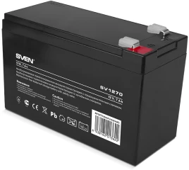 Батарея SVEN SV 1270 (12V 7Ah), напряжение 12В, емкость 7А*ч,...