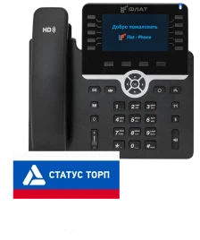 IP-телефон Flat-Phone B10: 20 SIP-аккаунтов, 2 порта 10/100/1000BASE-T