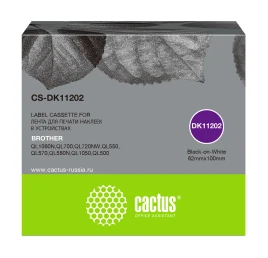 Картридж ленточный Cactus CS-DK11202 DK-11202 черный для Brother P-