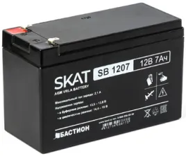 2533 SKAT SB 1207, 12В, 7Ач, максимальный ток заряда 2,1 А. Тип клеммы