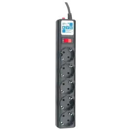 Фильтр-удлинитель Power Cube 3м д/подкл. к UPS(C14) 5 роз., 10А черный