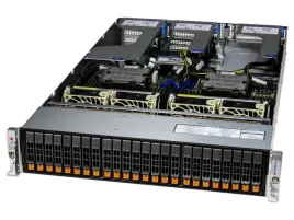 Серверная платформа/ Server AS-2125HS-TNR (bundle3): 2U / 2x AMD EPYC 9004/9005* / 24x DDR5 RDIMM / 24x Hs 2.5" NVMe*/SATA/SAS*/ 1x  480Gb NVMe M.2 / 1x dual-port 1GbE RJ45 / 2x 1600W Power (20 NVME config)
