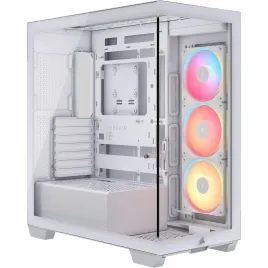 Корпус без блока питания/ Case Corsair 3500X LX-R RGB iCUE LINK, Midi-Tower, TG, 3x120mm ARGB, 2xUSB-A 3.2, 1xUSB 3.2 Type-C, E-ATX, ATX, mATX, mITX White