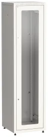 ITK LINEA E 42U 600х600мм стекл. пер. дв. задн. метал. сер.