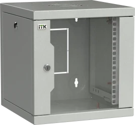 ITK LINEA WS Шкаф 10" 9U 320х310мм дверь стекл. сер.