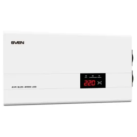 Стабилизатор SVEN AVR SLIM-2000 LCD, релейный, 1200вт