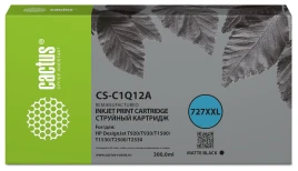 Картридж струйный Cactus CS-C1Q12A №727 черный (300мл) для HP Desig
