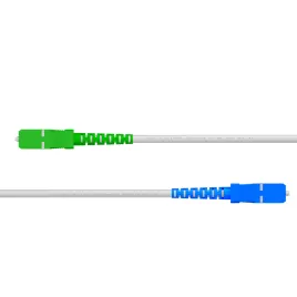 GCR PRO Патч-корд оптический 60.0m переходной SC/APC - SC/UPC Simplex одномодовый SM 9/125, LSZH, белый