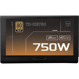 Блок питания 750W/ Power Supply Thermalright, 750W 80+ Gold (ATX, 3.1, PCIe 5.1, Full modular, 1x24(20+4)pin, 2xCPU 8(4+4)pin, 2xPCIe*2 8(6+2)pin, 1x12V-2x6, 8xSATA3, 3xMOLEX4pin, Active, 120x120mm, 150x140x86mm, APFC, OVP, UVP, SCP, OCP, OTP, OPP, black)