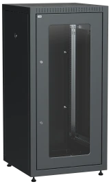 ITK LINEA E 24U 600х600мм стекл. пер. дв. задн. метал. чер.