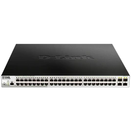 Коммутатор/ DGS-1210-52P/ME/B Managed L2 Metro Ethernet Switch 48x1000Base-T PoE, 4x1000Base-X...