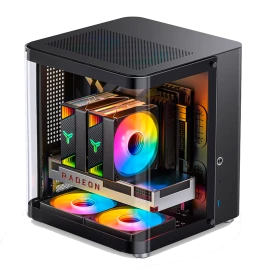 Корпус без блока питания/ Case JONSBO TK-1 Black 2.0, Mini-Tower, no f