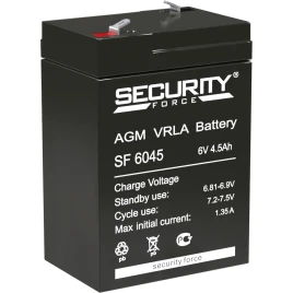 Батарея SECURITY FORCE серия SF, SF 6045, напряжение 6В, емкость...
