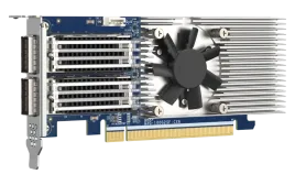 сетевая карта/ QNAP QXG-100G2SF-CX6 Dual Port 100 GbE SFP28 Network Card PCIe Gen4 x16