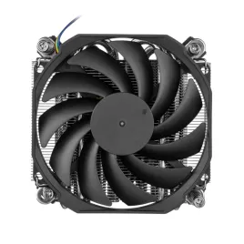 Кулер для процессора ПК/ CPU Cooler Foxline DB32i (125W, 4-pin PWM, 32mm, Al/Cu, 4x6mm, 1x90mm, 41.46CFM, 33dBA, 3400RPM, S: 1851/1700/1200/115X, Black)