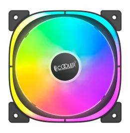 Кулер для корпуса/ Case Cooler PCCooler EF120 ARGB BK (120x120x25mm, 4-pin PWM, ARGB, 37.98CFM, 25.7dBA, 1500RPM, Black)