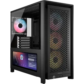 Корпус без блока питания/ Case Corsair Frame 4000D LCD RS ARGB, Midi-Tower, TG, 3x120mm ARGB, 2xUSB-A 3.2, 1xUSB 3.2 Type-C, E-ATX, ATX, mATX, mITX Black