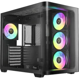 Корпус ПК без блока питания/ Case Ocypus Iota C70 Curve BK ARGB, Midi-Tower, TG, 4x120mm ARGB, 2xUSB-A 3.0 + 1xUSB-C 3.1, ATX, mATX, mITX Black