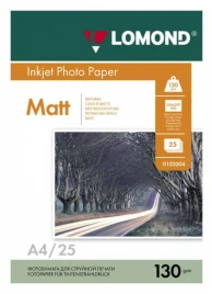 Фотобумага Lomond 0102039 A4/130г/м2/25л./белый матовое/матовое для ст