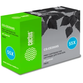 -/ Картридж лазерный Cactus CS-CE255XS CE255X черный (12500стр.) для HP...