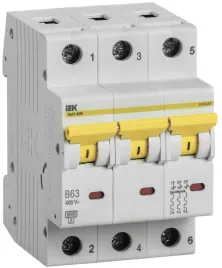 KARAT Авт. выкл. ВА47-60M 3P B 63А 6кА IEK